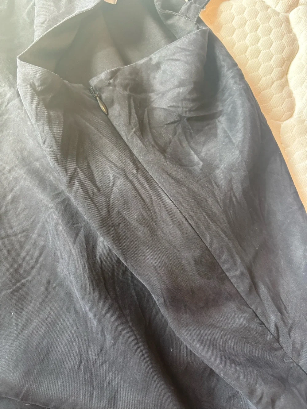Nordstrom Black silk like dress. - Picture 6 of 9